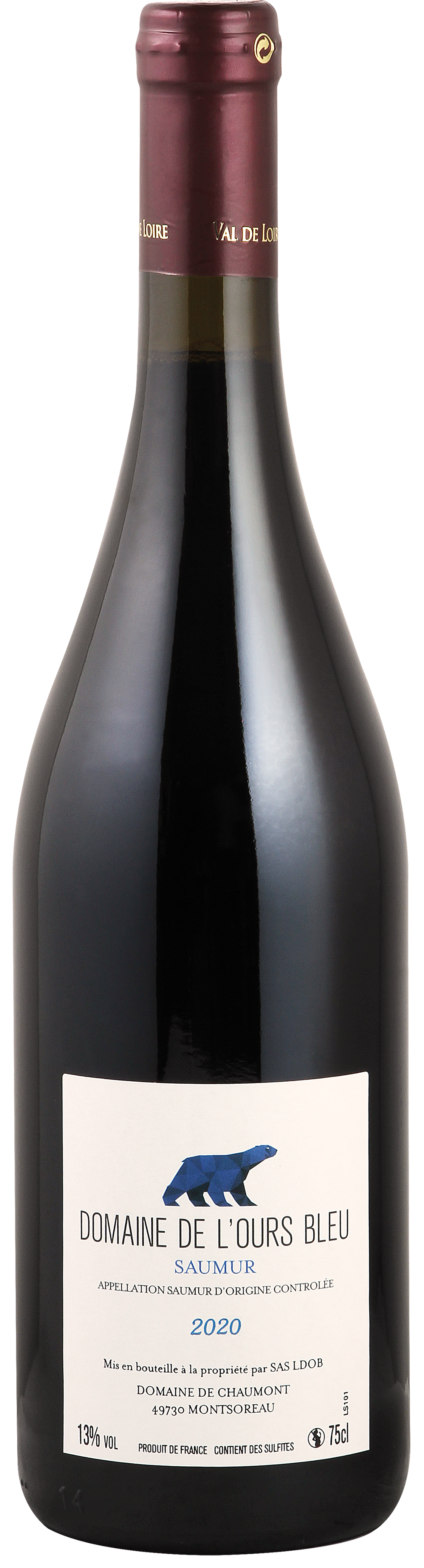 Vin saumur rouge 2020 | Domaine de l'Ours Bleu